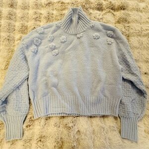 Jessica Simpson Light Blue Cowl Neck Sweater Medium
